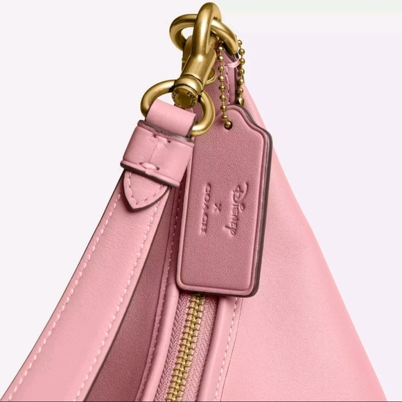 DISNEY X COACH Juliet Shoulder Bag 38 Daisy Duck Pink Without The Bag Charm - Picture 2 of 5